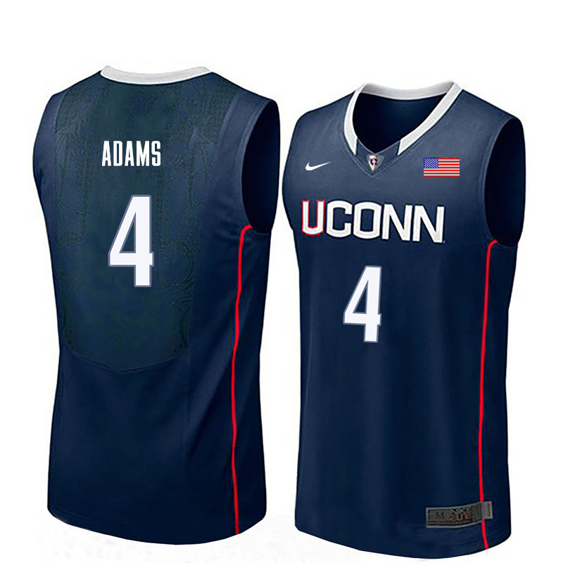 Men Uconn Huskies #2 Jalen Adams College Basketball Jerseys-Navy